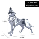 GobekUsa Geometric Wolf Statue Resin Abstract Animal Figurine Home Office Decor Sculpture