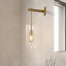 GobekUsa Gold Glass Wall Lamp: Post-modern E14 Industrial Sconce for Home Decor