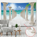 GobekUsa Ancient Architecture Tapestry Wall Hanging Home Decor Cloth