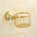 GobekUsa Gold Bathroom Accessories Set: Shelf, Towel Rack, Holder, Brush Holder, Bath Hardware