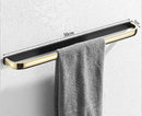 GobekUsa Gold & Black Bathroom Set - Shelf, Towel Rack, Holder, Brush Holder & More