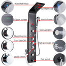 GobekUsa LED Rainfall Shower Panel System with Temperature Screen