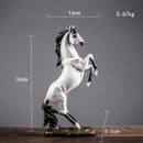 GobekUsa Horse Statue: Morden Art Resin Figurine for Home/Office Decor, 36cm Sculpture Shelf Ornament
