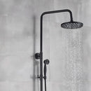 GobekUsa Black Bathroom Shower Faucet Mixer with 8" Rainfall Shower, Wall Mount Tub Spout