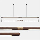 GobekUsa Black Walnut Wood Pendant Lights: Minimalist LED Dining Room Hanglamp
