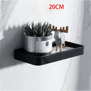 GobekUsa Black Glass Bathroom Shelf Corner Rack, Aluminum Cosmetic Shelf for Shower Room