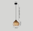 GobekUsa Amber Gray Glass Chandelier LED Light Modern Nordic Bedroom Restaurant Bar Staircase Lamp