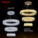 GobekUsa Crystal LED Chandelier: Modern Pendant Light for Luxury Home Decor and Living Room