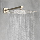 GobekUsa Brushed Gold Shower Mixer: Wall Mount Rainfall Head, Hand Shower, Rotate Tub Spout