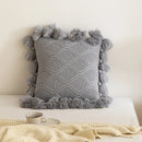 GobekUsa Boho Style Ivory Green Pink Tassles 45x45cm Cushion Cover for Home Decoration