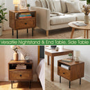 Savana Solid Wood Single-Drawer Nightstand by Megsu