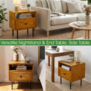 Savana Solid Wood Single-Drawer Nightstand by Megsu