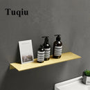 GobekUsa Brushed Gold Bathroom Shelf Wall Mounted Shampoo Holder Rack Aluminum Basket
