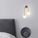 GobekUsa Gold Glass Ball Wall Sconce | Modern Nordic Bedside Lighting for Bedroom