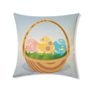 GobekUsa Easter Rabbit Eggs Linen Pillowcase 45*45CM