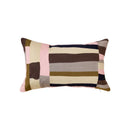 GobekUsa Geometric Embroidery Pillow Cover 45x45cm/30x50cm Yellow Pink Abstract Design