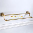 GobekUsa Antique Brass Towel Holder Single Bar Rack. Solid Aluminium Rail, 30/40/45/50/60cm.