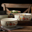 GobekUsa 6/7 Inch Ceramic Ramen Bowl - Large Soup Noodle Bowl for Kitchen and Hotel Use
