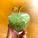 GobekUsa Glaze Crystal Apple Paperweight Figurine Collection for Home Office Decor
