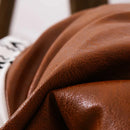 GobekUsa Brown Faux Leather Cotton Cushion Cover 45x45cm/35x50cm Modern Design