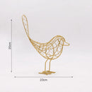 GobekUsa Iron Bird Figurines: Nordic Abstract Statue for Home Decor, Living Room, Desk