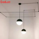 GobekUsa Geometric Glass Ball LED Pendant Chandelier Ceiling Lamp for Living Dining Bedroom