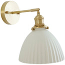 GobekUsa Copper Ceramic Wall Sconce Pull Chain LED Wall Light