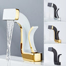 GobekUsa Gold Brass Basin Faucet Cold Hot Water Mixer Sink Tap Deck Mount