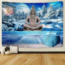 GobekUsa Buddhism Wall Hanging Tapestry Blanket Rug for Beach, Picnic, Camping