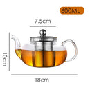 GobekUsa Glass Teapot Flower Tea Set with Stainless Steel Strainer