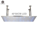 GobekUsa 16"x32" LED Rainfall Shower Head - Color Changing Luxury Square Design