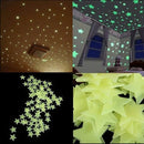 3D Stars Glow Dark Wall Stickers by GobekUsa – Luminous Fluorescent Home Decor