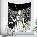 GobekUsa Boho Girl Tapestry: Hippie Yoga Mat, Sofa Blanket, Home Decor Art