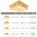GobekUsa Japanese Tatami Wood Ceiling Light LED, Dining Bedroom Study Room Lighting
