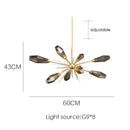 GobekUsa Glass Art Chandelier for Living Room, Bedroom, Study - Modern Minimalist Design