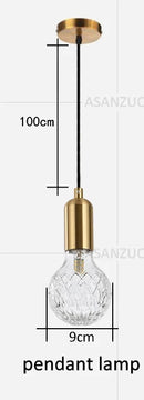 GobekUsa Brass Pendant Lamp for Dining Bedroom Living Room Wall Light