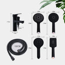 GobekUsa Black Copper Basin Faucet with Shower Head & Dual Function Mixer