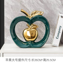 GobekUsa Gold-plated Ceramic Apple Storage Box for Home Decor and Organization