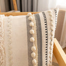GobekUsa Bohemian Cotton Cushion Cover 30x50cm/45x45cm Beige for Home Decor Sofa Bed