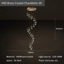 GobekUsa Crystal Diamond Chandelier for Duplex Building Stairwell Loft Pendant Lighting