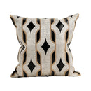 GobekUsa Leather Patch Embroidery Cushion Cover: Modern Luxury Pillow Case for Sofa
