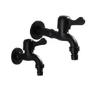 GobekUsa Antique Black Brass Wall Mount Bibcock Tap for Outdoor Garden and Washing Machine