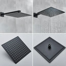 GobekUsa Black Wall Mounted Rainfall Shower System with Tub Spout