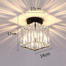 GobekUsa Crystal Pendant Ceiling Light, Modern E27 Semi Flush Design for Home Decor