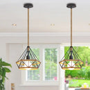 GobekUsa Diamond Cage Iron Pendant Light for Living Dining Bedroom