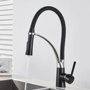 GobekUsa Black Hose Kitchen Faucet with Single Handle and Pull Down Sprayer