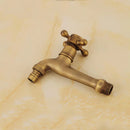 GobekUsa Antique Brass Wall Mount Bibcock Garden Faucet Small Pool Tap