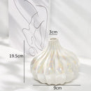 GobekUsa Ceramic Shell Vase - White Gloss - Abstract Irregular Design for Home Decor