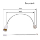 GobekUsa Gooseneck E27 to E27 Base Extension Adaptor for Lamp Bulb Holder