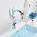 GobekUsa Golden Swan Crystal Handle Basin Faucet - Deck Mount Luxury Bathroom Mixer